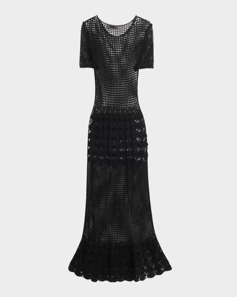 Yoko Open-Knit Maxi Dress